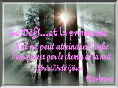 Le défi et la promesse